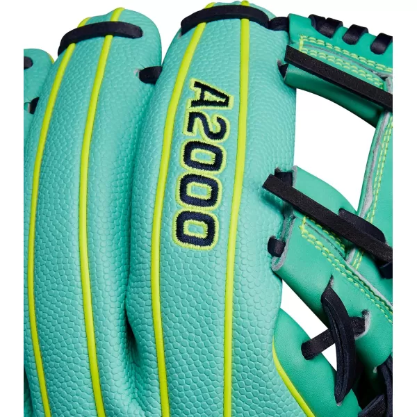 imageWilson 2024 A2000 Infield Baseball Gloves  1125quot 115quot 1175quot and 12quotSeafoamOptic Yellow