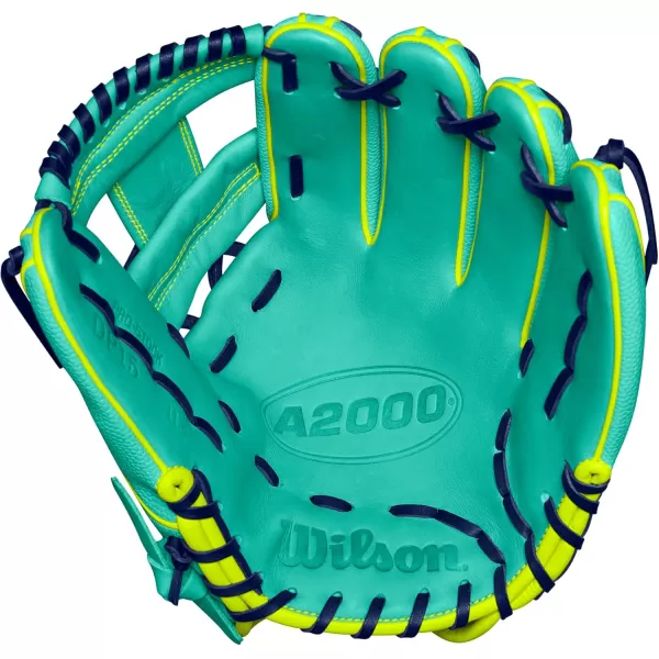 imageWilson 2024 A2000 Infield Baseball Gloves  1125quot 115quot 1175quot and 12quotSeafoamOptic Yellow