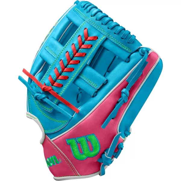 imageWilson 2024 A2000 Infield Baseball Gloves  1125quot 115quot 1175quot and 12quotSky BlueFlamingo