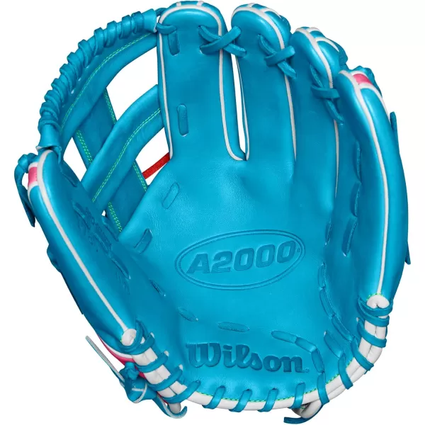 imageWilson 2024 A2000 Infield Baseball Gloves  1125quot 115quot 1175quot and 12quotSky BlueFlamingo