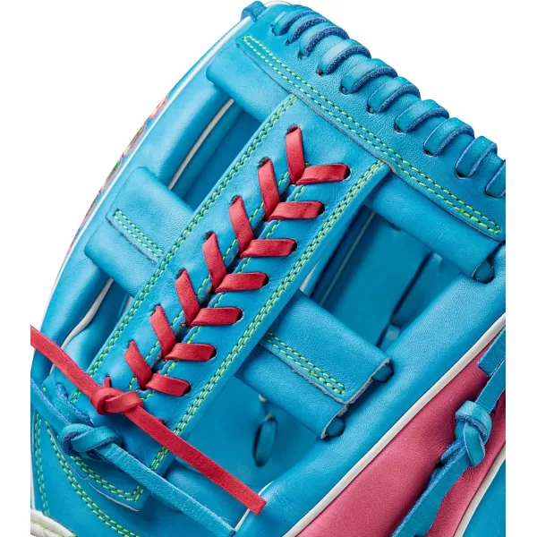 imageWilson 2024 A2000 Infield Baseball Gloves  1125quot 115quot 1175quot and 12quotSky BlueFlamingo