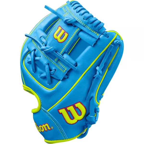 imageWilson 2024 A2000 Infield Baseball Gloves  1125quot 115quot 1175quot and 12quotSky BlueOptic Yellow