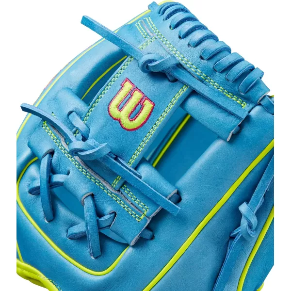 imageWilson 2024 A2000 Infield Baseball Gloves  1125quot 115quot 1175quot and 12quotSky BlueOptic Yellow