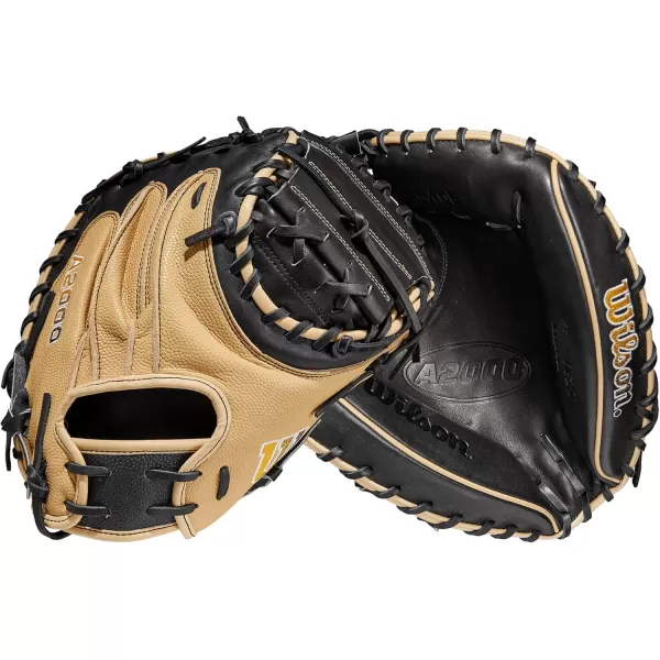 imageWilson A2000 Catchers Mitts  33quot 335quot and 34quotBlackBlonde