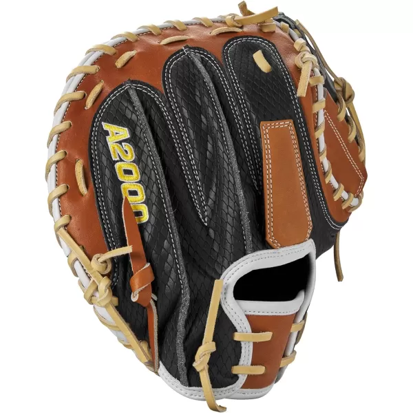 imageWilson A2000 Catchers Mitts  33quot 335quot and 34quotBlackBlondeWhite