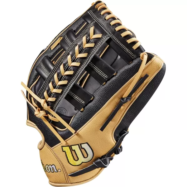 imageWilson A2000 Outfield Baseball Gloves  1225quot 125quot and 1275quotBlackBlonde