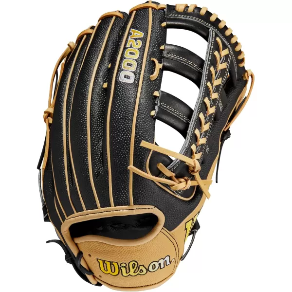 imageWilson A2000 Outfield Baseball Gloves  1225quot 125quot and 1275quotBlackBlonde