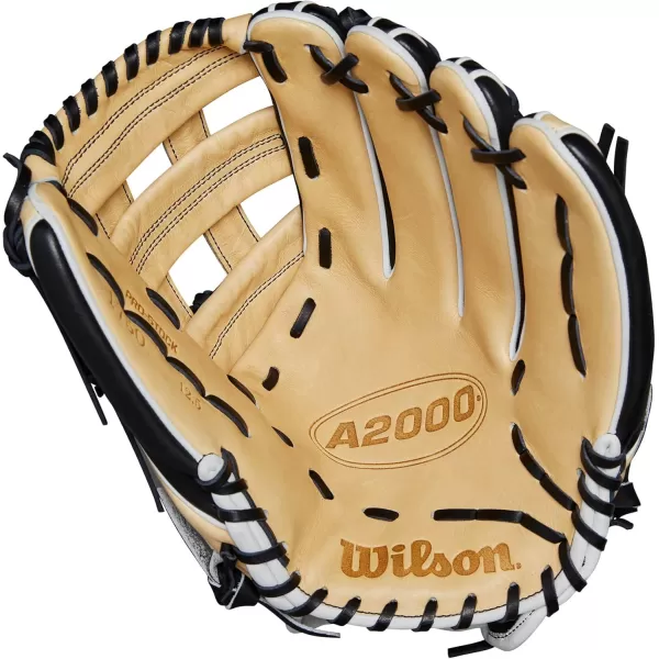 imageWilson A2000 Outfield Baseball Gloves  1225quot 125quot and 1275quotBlackBlondeRed