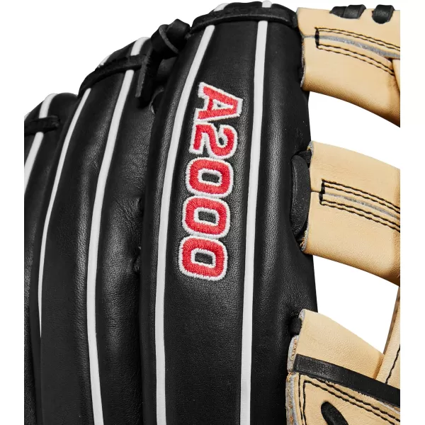 imageWilson A2000 Outfield Baseball Gloves  1225quot 125quot and 1275quotBlackBlondeRed