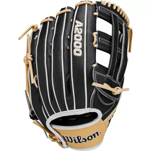 imageWilson A2000 Outfield Baseball Gloves  1225quot 125quot and 1275quotBlackBlondeWhite