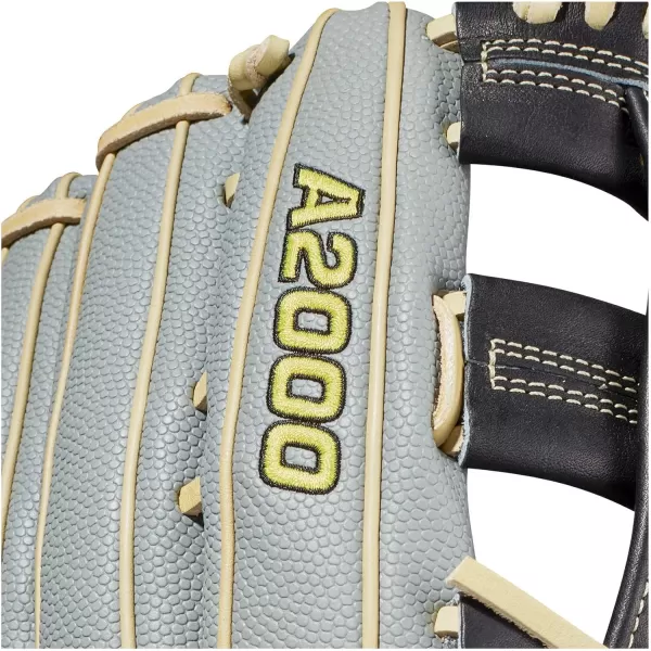 imageWilson A2000 Outfield Baseball Gloves  1225quot 125quot and 1275quotBlackGrey