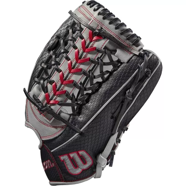 imageWilson A2000 Outfield Baseball Gloves  1225quot 125quot and 1275quotBlackGrey