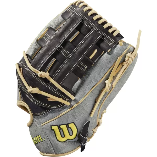 imageWilson A2000 Outfield Baseball Gloves  1225quot 125quot and 1275quotBlackGrey