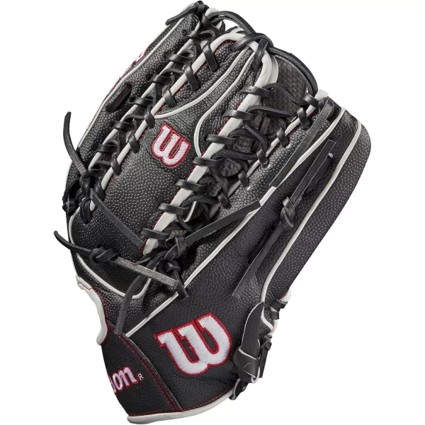 imageWilson A2000 Outfield Baseball Gloves  1225quot 125quot and 1275quotBlackRed