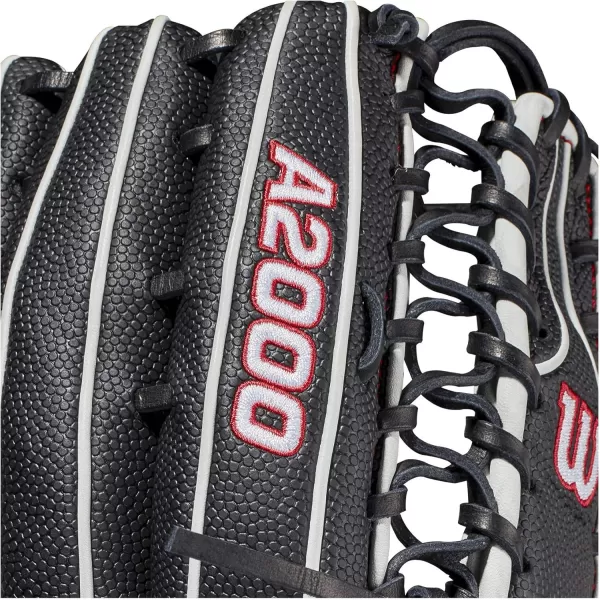 imageWilson A2000 Outfield Baseball Gloves  1225quot 125quot and 1275quotBlackRed