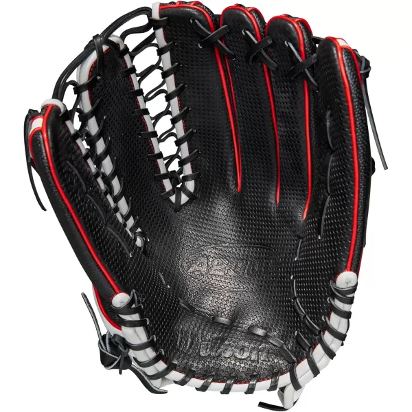 imageWilson A2000 Outfield Baseball Gloves  1225quot 125quot and 1275quotBlackWhiteRed