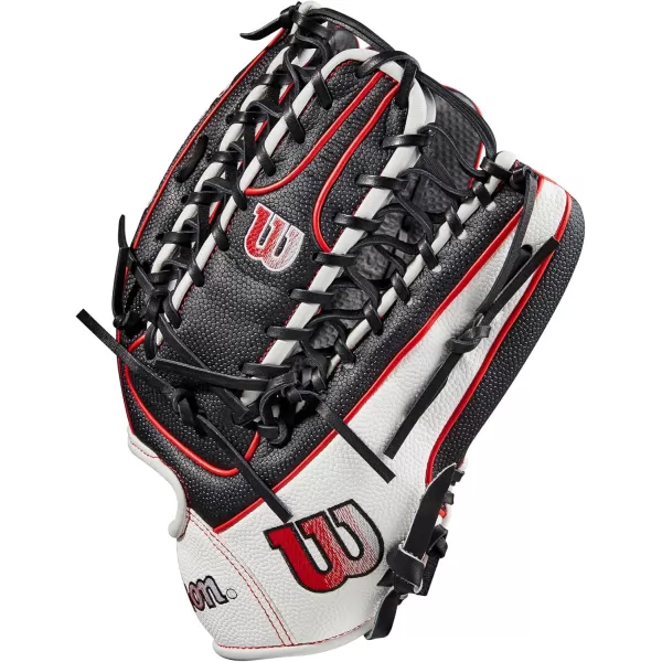 imageWilson A2000 Outfield Baseball Gloves  1225quot 125quot and 1275quotBlackWhiteRed