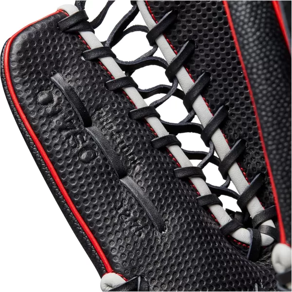 imageWilson A2000 Outfield Baseball Gloves  1225quot 125quot and 1275quotBlackWhiteRed