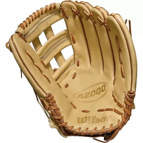 imageWilson A2000 Outfield Baseball Gloves  1225quot 125quot and 1275quotBlondeSaddle Tan