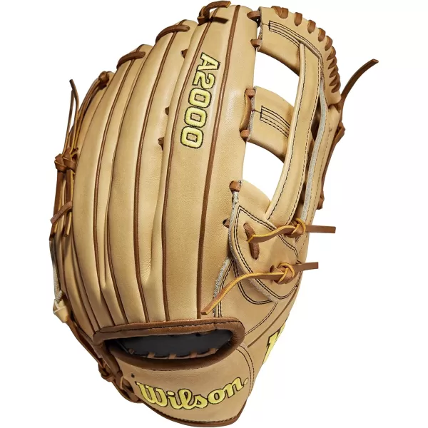 imageWilson A2000 Outfield Baseball Gloves  1225quot 125quot and 1275quotBlondeSaddle Tan