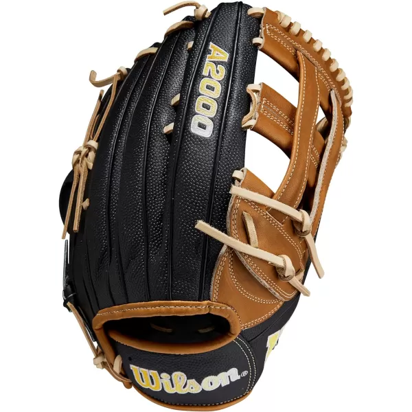 imageWilson A2000 Outfield Baseball Gloves  1225quot 125quot and 1275quotSaddle TanBlack