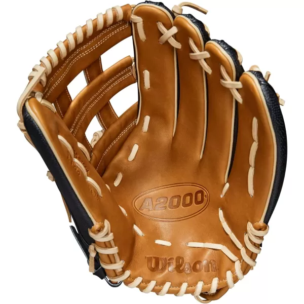 imageWilson A2000 Outfield Baseball Gloves  1225quot 125quot and 1275quotSaddle TanBlack