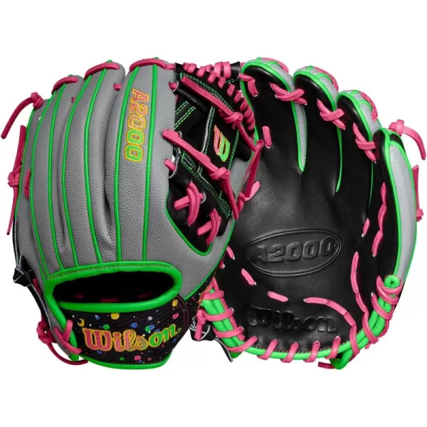 imageWILSON Winter 2024 A2000 Infield Baseball GlovesGreyGreenPink