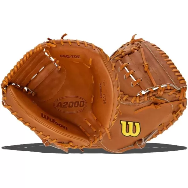 imageWilson 2024 A2000 Baseball Catchers Mitts  33quot and 335quotSaddle Tan