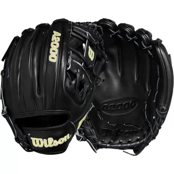 imageWilson 2024 A2000 Infield Baseball Gloves  1125quot 115quot 1175quot and 12quotBlackYellow