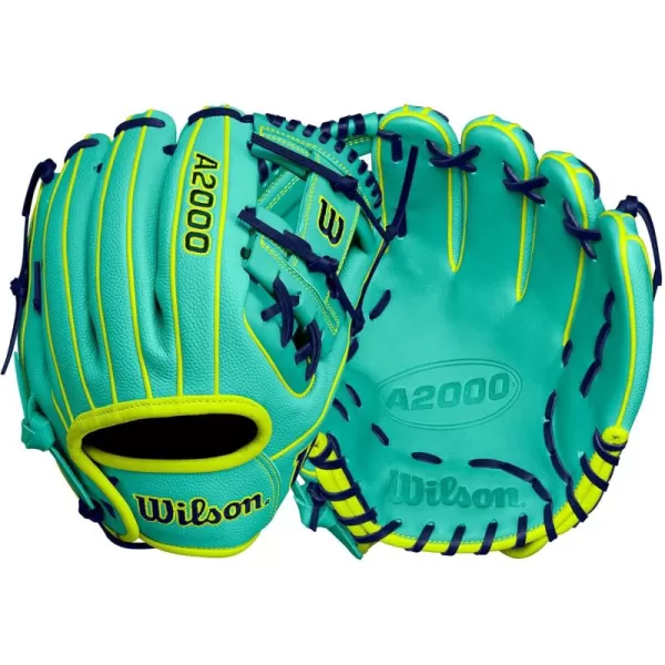 imageWilson 2024 A2000 Infield Baseball Gloves  1125quot 115quot 1175quot and 12quotSeafoamOptic Yellow