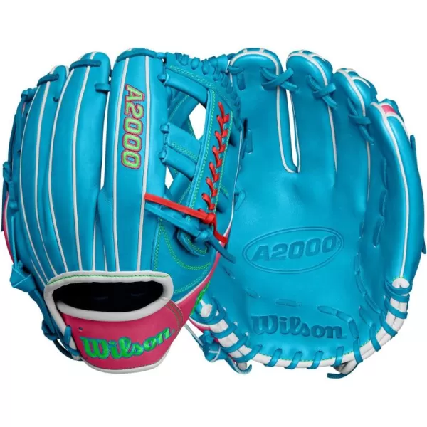 imageWilson 2024 A2000 Infield Baseball Gloves  1125quot 115quot 1175quot and 12quotSky BlueFlamingo