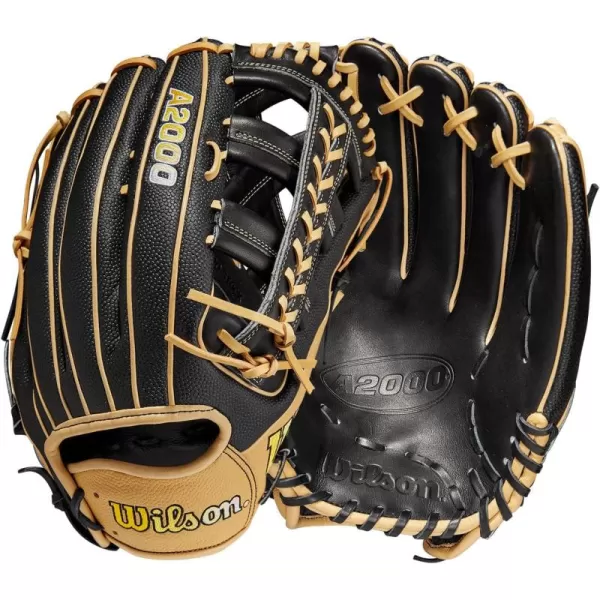 imageWilson A2000 Outfield Baseball Gloves  1225quot 125quot and 1275quotBlackBlonde