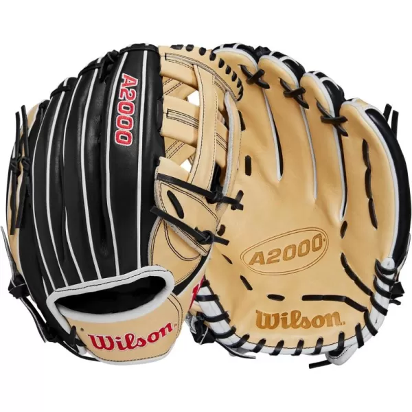 imageWilson A2000 Outfield Baseball Gloves  1225quot 125quot and 1275quotBlackBlondeRed