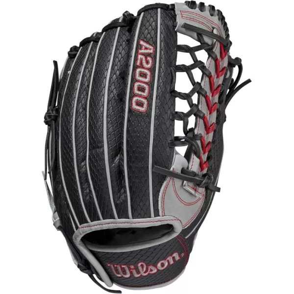 imageWilson A2000 Outfield Baseball Gloves  1225quot 125quot and 1275quotBlackGrey