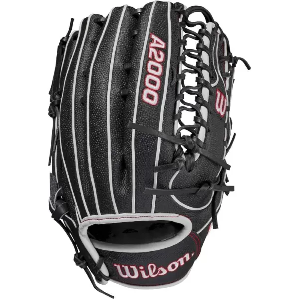 imageWilson A2000 Outfield Baseball Gloves  1225quot 125quot and 1275quotBlackRed