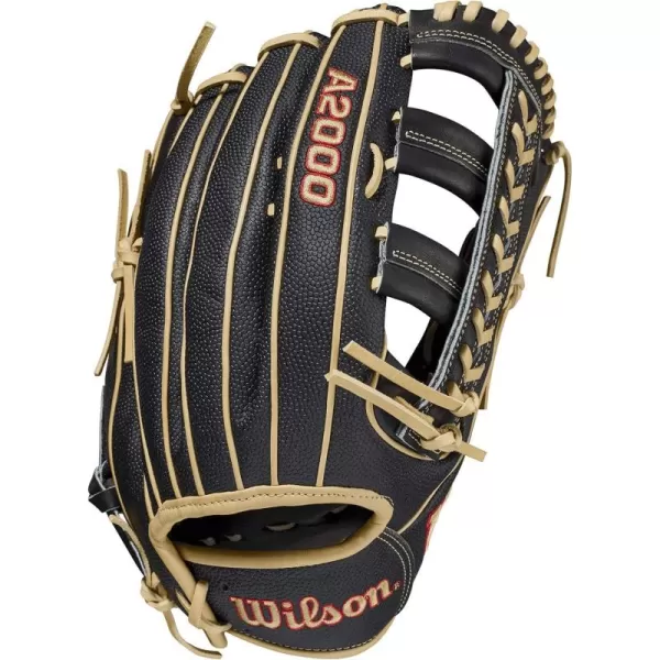 imageWilson A2000 Outfield Baseball Gloves  1225quot 125quot and 1275quotBlackSaddle Tan