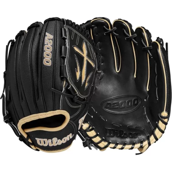 imageWilson A2000 Pitchers Baseball Gloves  1175quot and 12quotBlackSaddle Tan