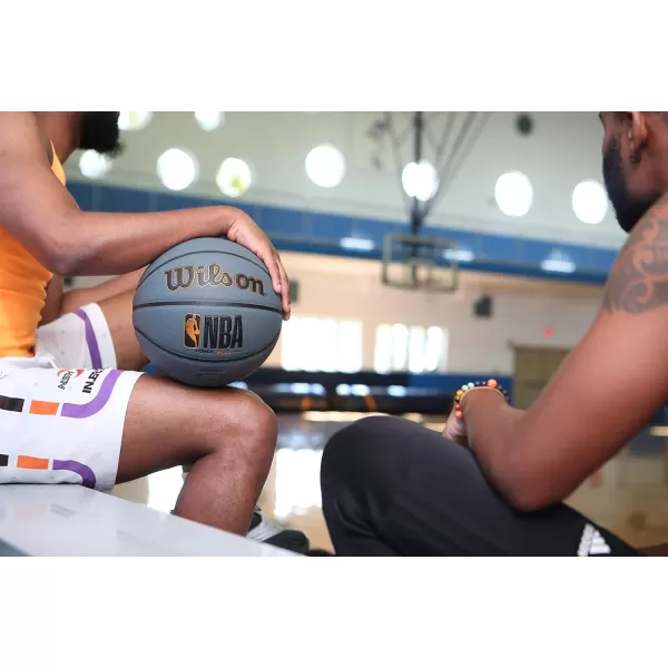 imageWILSON NBA Forge Series IndoorOutdoor BasketballsBlue Grey