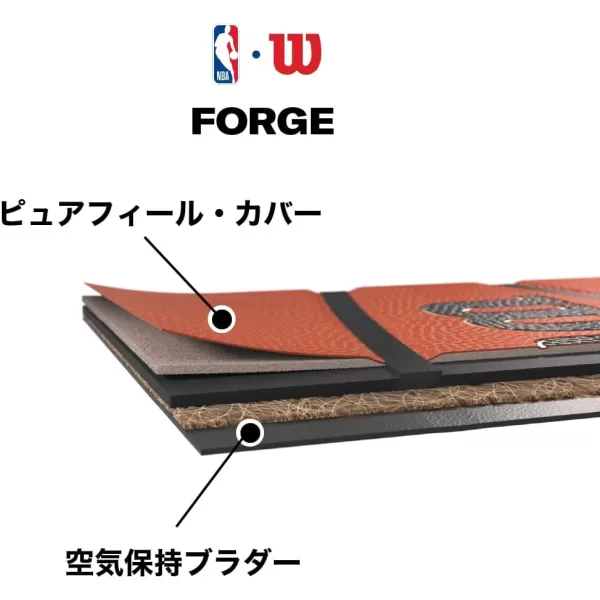 imageWILSON NBA Forge Series IndoorOutdoor BasketballsBlue Grey