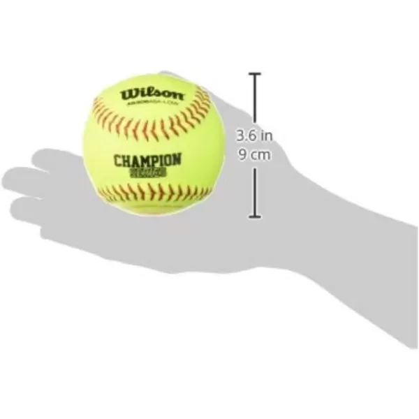 imageWILSON Sporting Goods A9306 ASA Series Softball 11 Inch Pack of 12 Optic Yellow WTA9306BASALOW