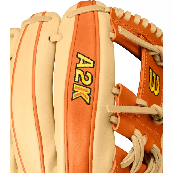 imageWILSON Winter 2024 A2K Infield Baseball GlovesBlondeOrange Tan