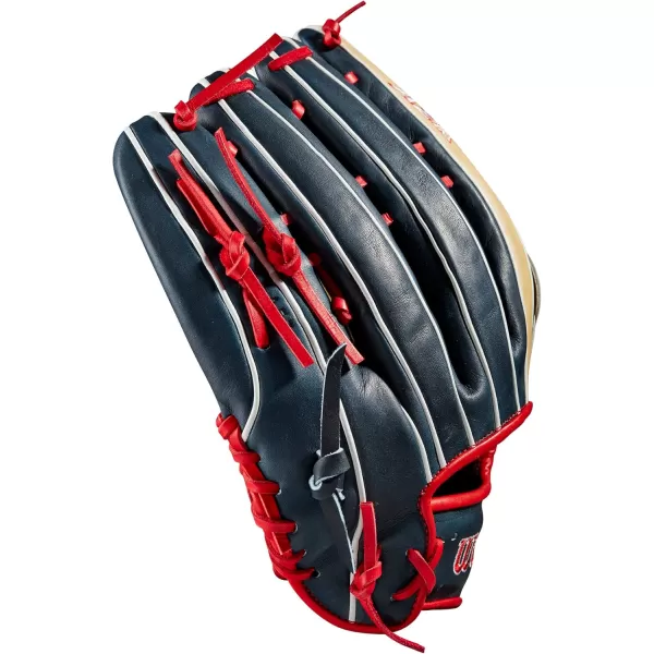 imageWilson A2K Game Model Outfield Baseball Gloves  Juan Soto and Mookie BettsBlondeBlackRed