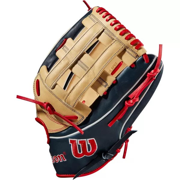 imageWilson A2K Game Model Outfield Baseball Gloves  Juan Soto and Mookie BettsBlondeBlackRed