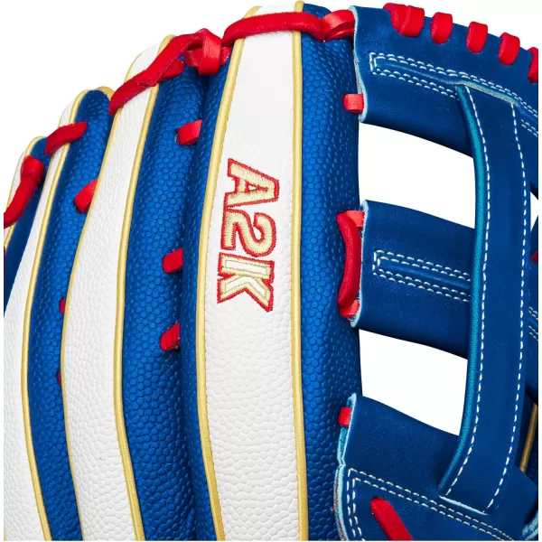 imageWilson A2K Game Model Outfield Baseball Gloves  Juan Soto and Mookie BettsBlueWhiteRed