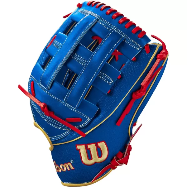 imageWilson A2K Game Model Outfield Baseball Gloves  Juan Soto and Mookie BettsBlueWhiteRed