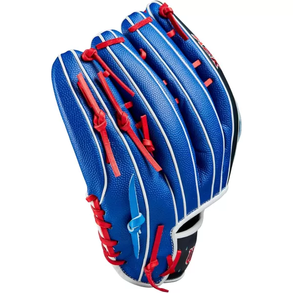 imageWilson A2K Game Model Outfield Baseball Gloves  Juan Soto and Mookie BettsRoyalNavyRed