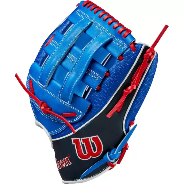 imageWilson A2K Game Model Outfield Baseball Gloves  Juan Soto and Mookie BettsRoyalNavyRed