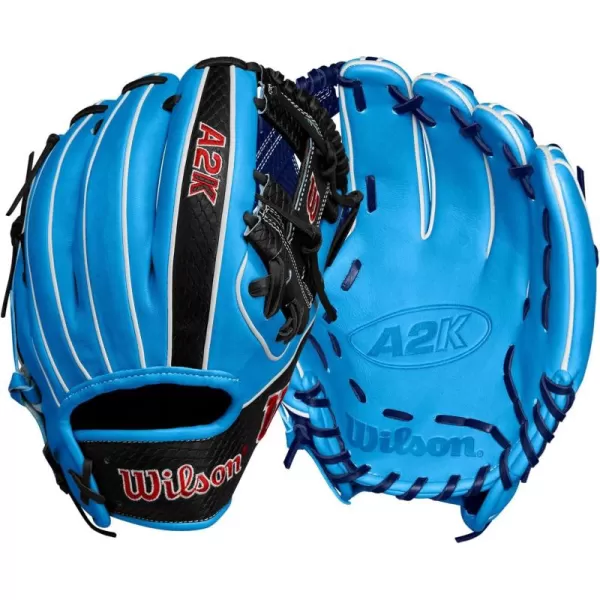 imageWILSON Winter 2024 A2K Infield Baseball GlovesTropical BlueXNavyRed