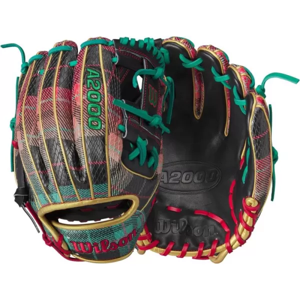 imageWilson 2024 Christmas Plaid A2000 1786SS 115 Infield Baseball Glove  Right Hand Throw