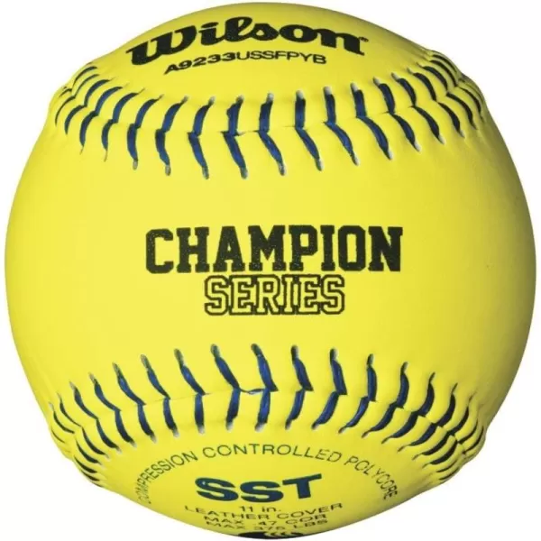 imageWilson USSSA Series Leather Softball 1 DozenOptic Yellow